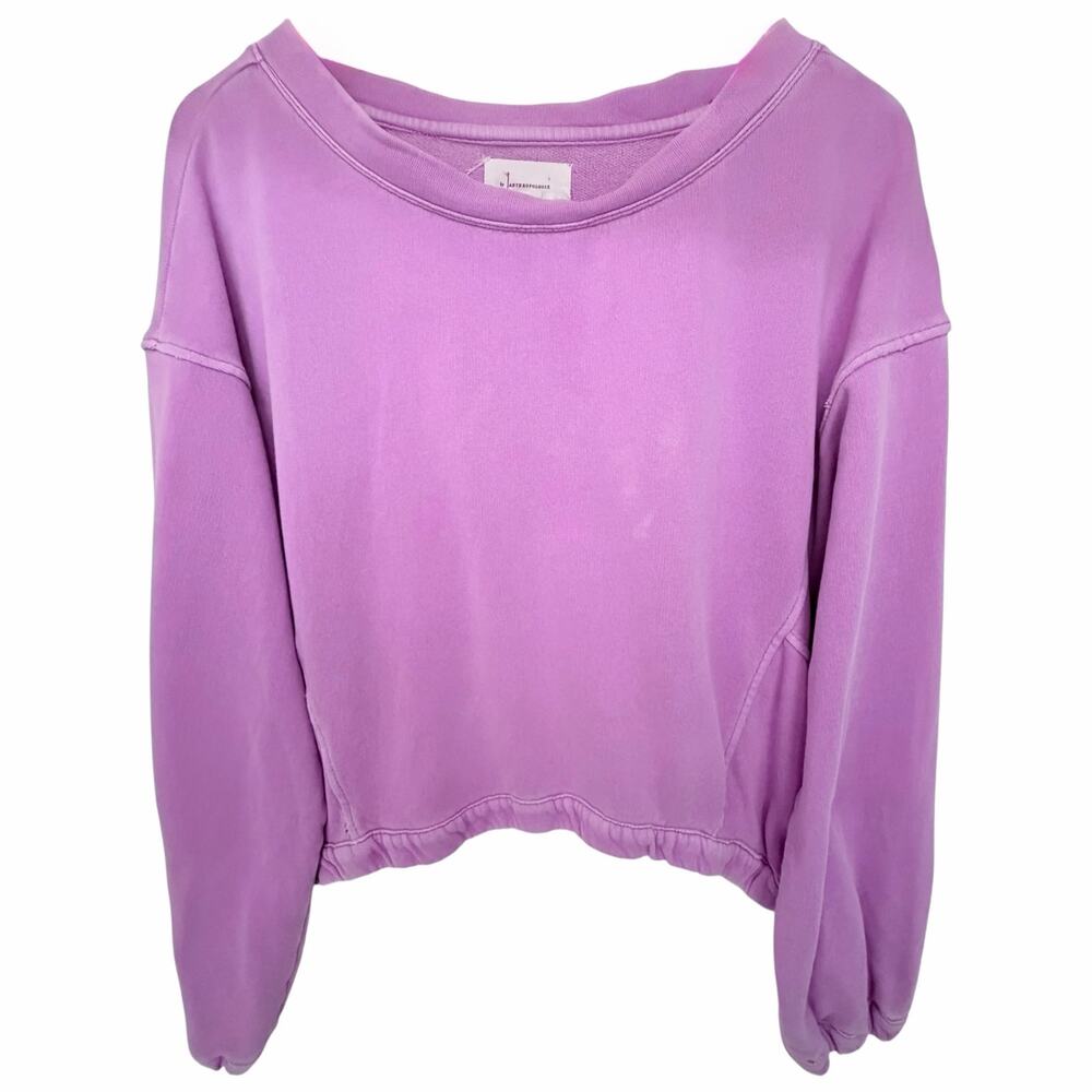 Anthropologie Purple Cropped Sweatshirt Womens M